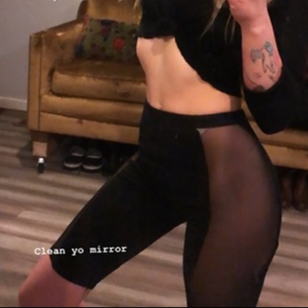 Bike Shorts with Sheer Sides